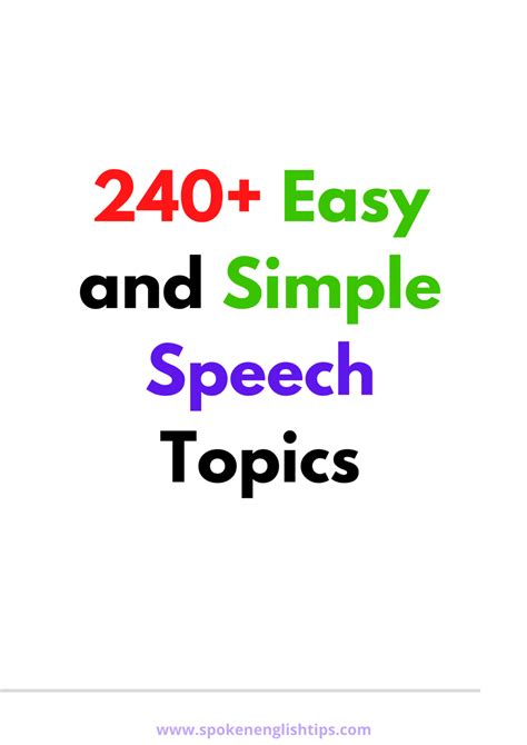 240+ Simple And Easy Speech Topics For Speaking English - Group ...