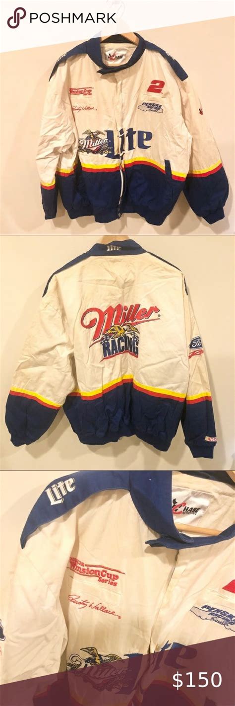 1989 Rusty Wallace Miller Lite Racing Jacket XXL Outfits Vintage