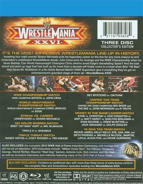 WWE Wrestlemania 26 Collector S Edition Blu Ray 2010 DVD Empire