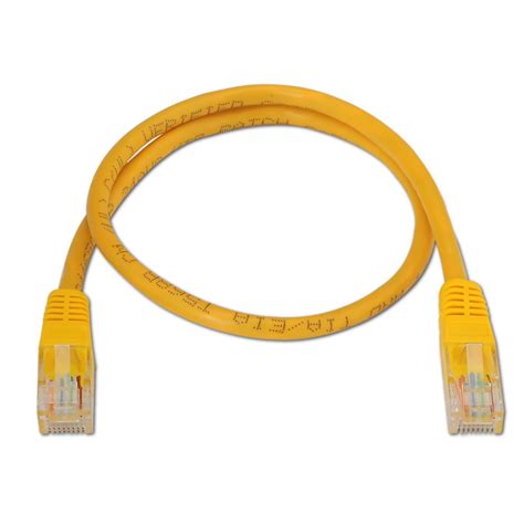 A Cable De Red Latiguillo Rj Cat Utp Awg Amarillo