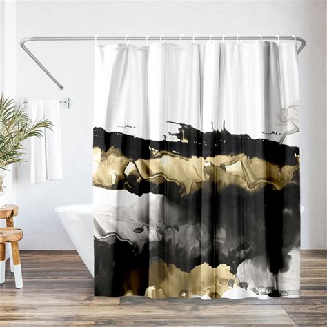 The Twillery Co® Abstract Shower Curtain Drizzle By Pi Creative Art And Reviews Wayfair