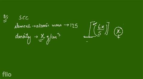 An Element Atomic Mass Crystallizes In Simple Cubic Structure If