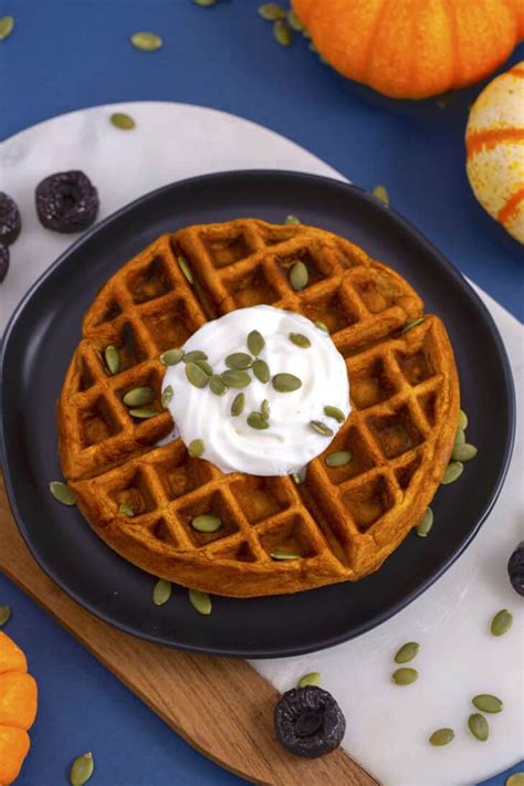 Easy Pumpkin Waffles Mind Over Munch