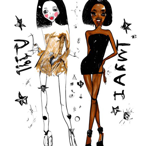 Black Woman Runway Sketch Pencil Fashion Illustration Friends Bffs