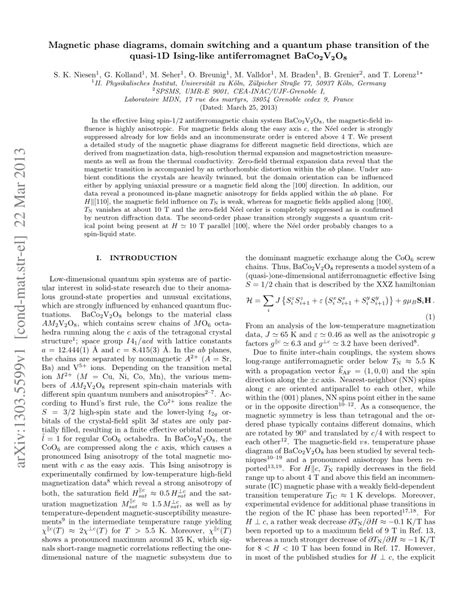 Pdf Magnetic Phase Diagrams Domain Switching And A Quantum Phase