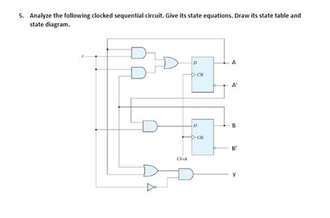 Solved 5 Analyze The Following Clocked Sequential Circuit