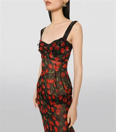 Womens Dolce And Gabbana Multi Silk Cherry Print Gown Harrods Us