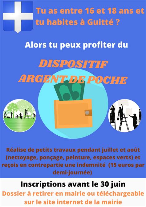 Missions Argent De Poche Site Officiel De La Commune De Guitt