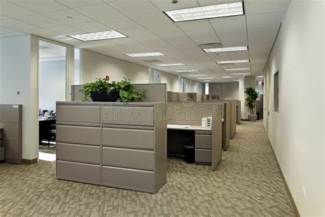 Office Space With Cubicles Stock Image Image Of Organized 22336967