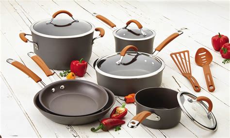 Rachael Ray Cucina Hard Anodized Nonstick Cookware Set 12 Piece Groupon