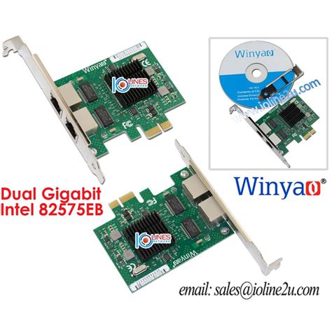 WINYAO Intel 82575EB 82576EB Dual Port Gigabit LAN Network Card PCIe