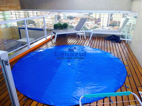 Lona Azul REDONDA 3x3 PVC 500 Micras 3 diâmetro Lonazul Capas