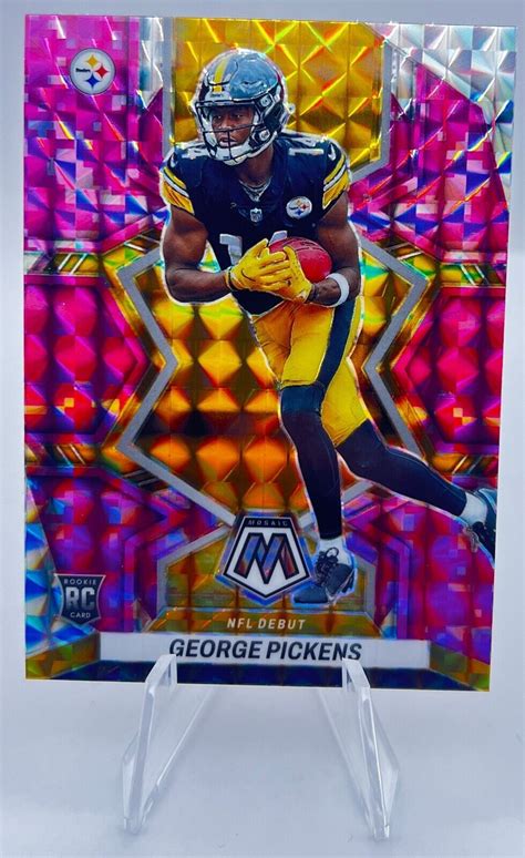 Panini Mosaic George Pickens Pittsburgh Steelers Pink Camo Prizm