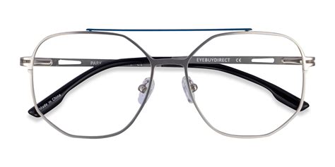 Park Aviator Silver Black Full Rim Eyeglasses Eyebuydirect Canada