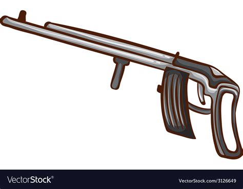 A simple sketch of soldiers gun Royalty Free Vector Image