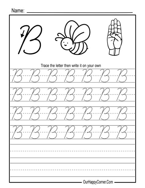 Free Cursive Alphabet Tracing Worksheets Our Happy Corner