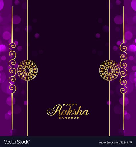 Stylish Purple Raksha Bandhan Greeting Card Design