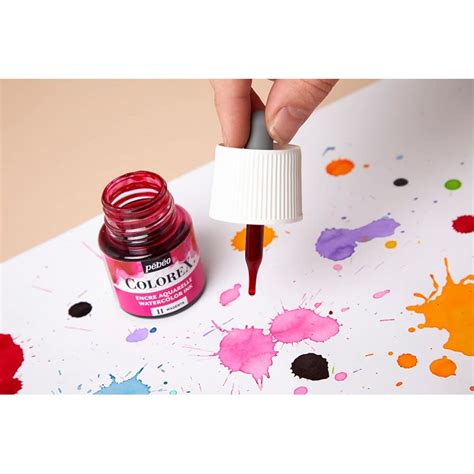 Boîte de 5 Flacons 45 ml Assortis LEssentiel Colorex Encre Aquarelle