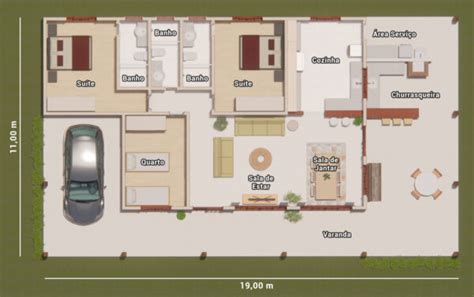 P3 Casa Para Sítio Com 3 Quartos E Varanda Vgprojetos