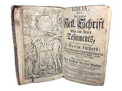 Original 1778 German Martin Luther Bible | eBay