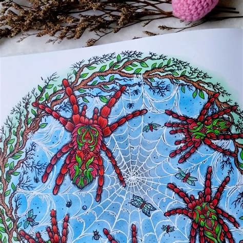 Sylvi On Instagram Red Spiders Coloring With Artemisiacolours Psst