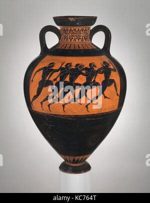 Terracotta Panathenaic Prize Amphora Archaic Ca 500 B C Greek