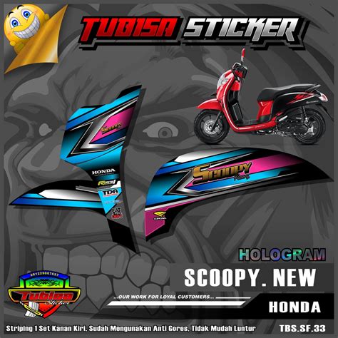 Jual Sticker Striping Variasi Scoopy New Decal Stiker