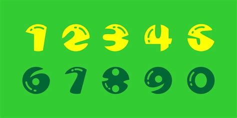 Premium Vector Number Set Vector Font Alphabet Modern Dynamic Flat