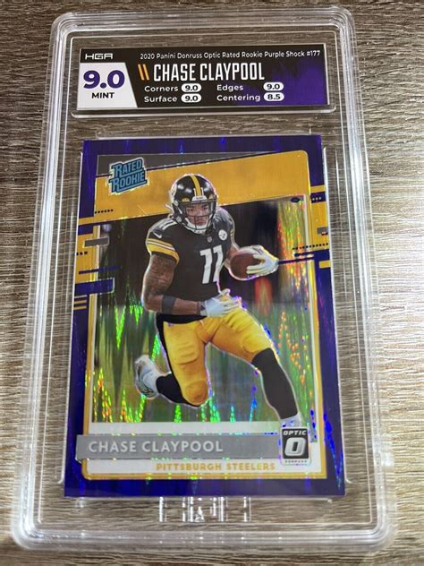 Hga Panini Donruss Optic Chase Claypool Purple Shock Rated