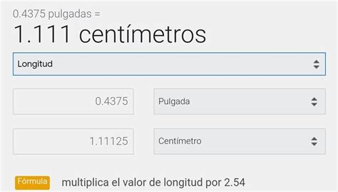 convertir 7 16 pulgadas a centímetros Brainly lat