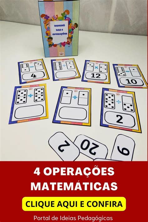 Jogo Das 4 Operações Para Imprimir - Dominó das 4 Operações - Jogo Educacional de Matemática