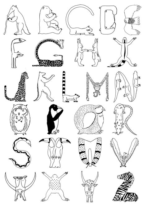 how to draw alphabet animals