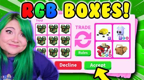 Trading RGB BOXES For Legendary Items In Adopt Me Roblox Trade Proofs