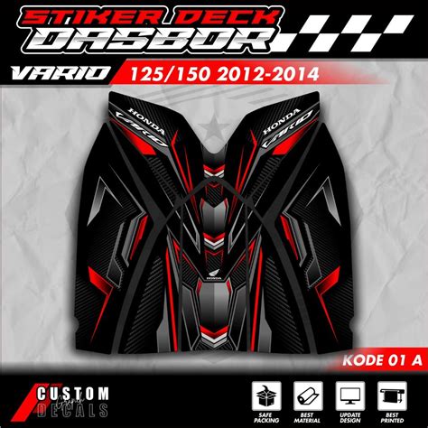 Jual Stiker Motor Striping Vario Techno 125 150 Tankpad Deckpad Vario