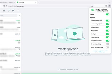 Foto Cara Menggunakan Privacy Extension For Whatsapp Web Di Browser