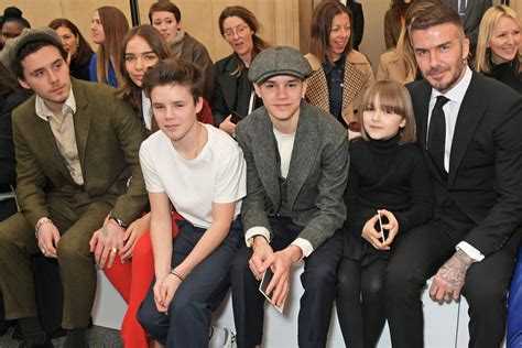 David Beckham and all four children sit front row at…