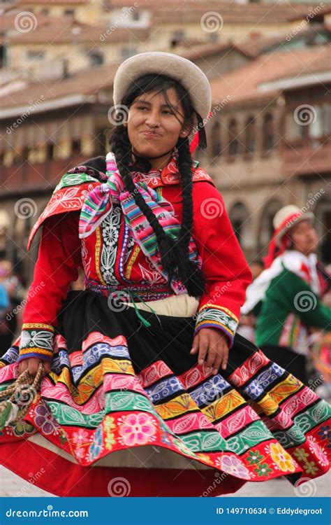 Peruvian Woman In Traditional Dress Editorial Stock Image Image Of