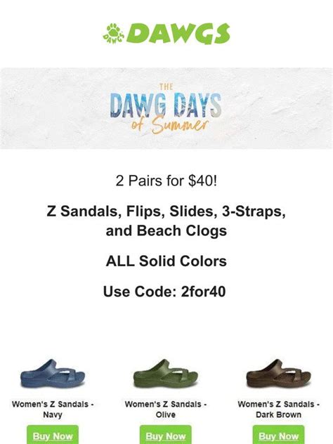 Four Leaf Greetings Dawg Days Of Summer Pairs For Z Sandals