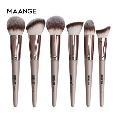 Maange Makeup Brushes Set Professional With Natural Hair Foundation