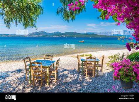 Taverna On Nikiana Beach Lefkada Island Greece Stock Photo Alamy