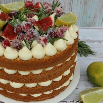 Naked Cake Mit Chiffon Biskuit Und Zitronencreme Winter Edition