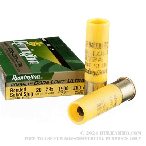 Rounds Of Bulk Ga Ammo By Remington Premier Core Lokt Ultra Gr