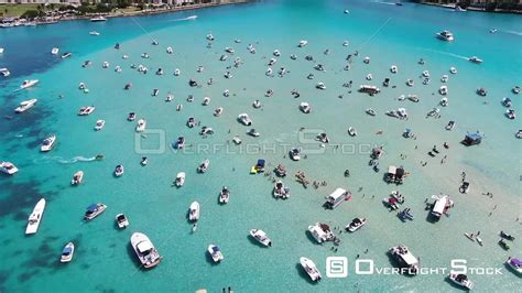 OverflightStock™ | Boat Scene at Haulover Sandbar Florida Drone Video ...