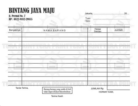 Download Nota Kosong Statpole