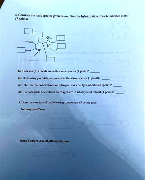 SOLVED Consider The Ionic Species Given Below Give The Hybridization