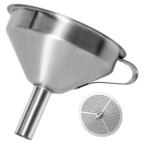 Stainless Steel Funnel With Strainers Bar Filter For Beer Brewing