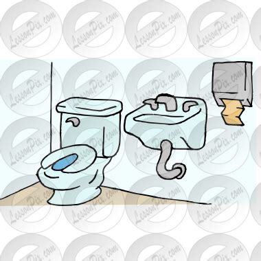 Bathroom Picture for Classroom / Therapy Use - Great Bathroom Clipart