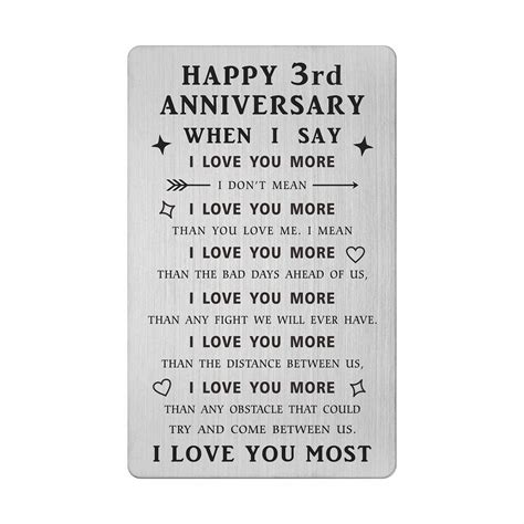 Wholesale For Delivery Rd Anniversary Gift For Him Years