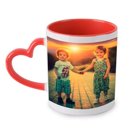 Taza De Cer Mica Con Asa En Forma De Coraz N Para Personalizar