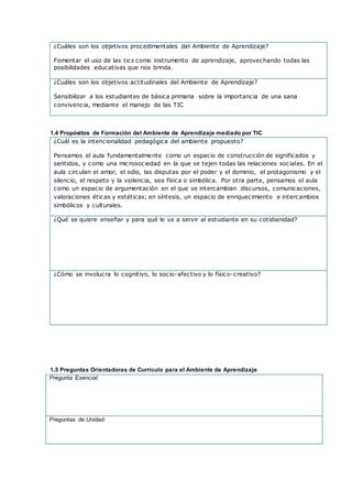 Planificador De Ambiente De Aprendizaje Mediado Por Tic Pdf